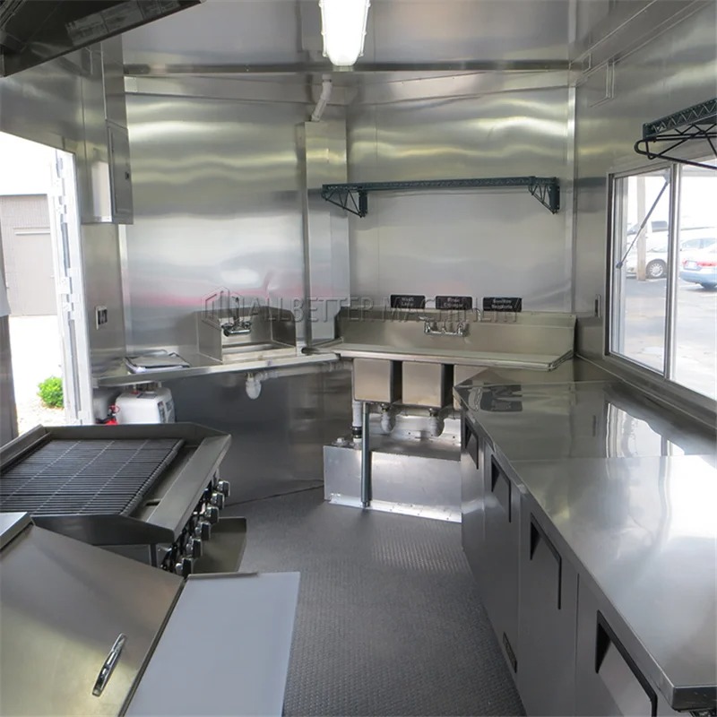 Premium Food Trailer | Chrome Stainless Steel Interior