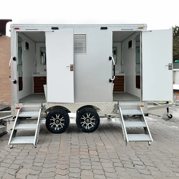 2-Station Luxury Restroom Trailer | Dual Entry | Premium Interior Finish
